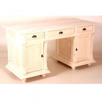 Casa Padrino Desk Solid Pine Natural untreated England - English Desk - Antique Style - Empire Art Nouveau Baroque Colonial Shabby Chic