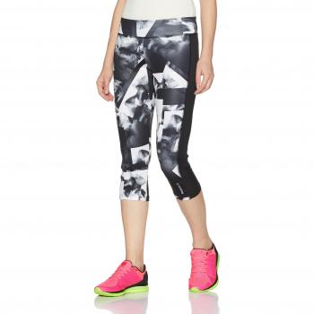 Reebok Wor Smoke Print Capri Pantalón Pirata, Mujer, Blanco, L