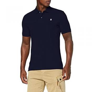 G-Star Raw Dunda Slim Short Sleeve Polo Shirt in Sartho Blue for Men (XS), Casual, Organic Cotton, Sustainable