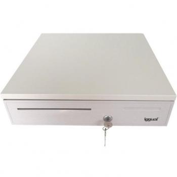Iggual IRON-50W Cajón Portamonedas 42cm 5+8 Compartimentos con Cerradura Blanco