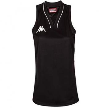 Kappa Caira Camiseta Baloncesto, Mujer, Negro, XL