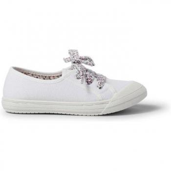 Zapatillas de lona para niños con punta de goma y cordones