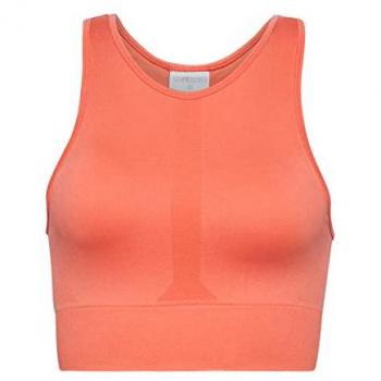 Superdry Sujetador Deportivo Core Seamless Mid Impact Bra Naranja M Mujer Hot Coral