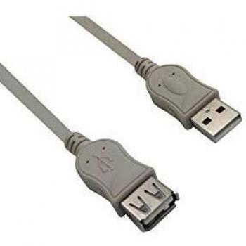 Cable USB 2.0 A macho / A hembra 1,8 m Beige