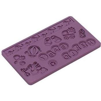 Lurch 86004 FlexiForm Hello Baby 20 x 12 cm de decoración, Morado