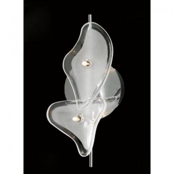 Plafón Aplique Otto 2 Bombillas G4 Bar, cromo pulido/vidrio esmerilado, no compatible con led/cfl