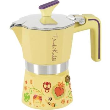 Cafetera Moka 2 Tazas Frida Kahlo Amarilla - Pedrini