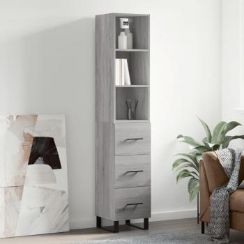 Armario alto Sonoma gris 34,5x34x180 cm madera contrachapada multicapa