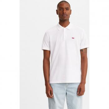 Polo Levi's Housemark Piqué Blanco de Manga Corta para Hombre Fit Regular