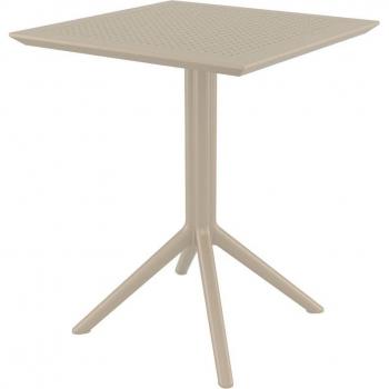 Sky Folding Indoor and Outdoor Table - 60x60 Square - Taupe