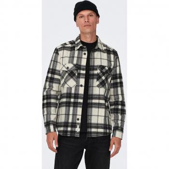 Camisa de cuadros manga larga para hombre