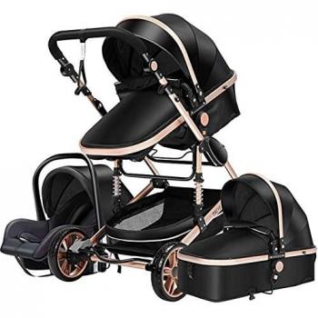 Sillas de paseo Cochecito de bebé 3 en 1 Triciclo Baby Walker Cochecito de alto paisaje Cochecitos plegables Carrito de bebé para bebé 0-36 meses
