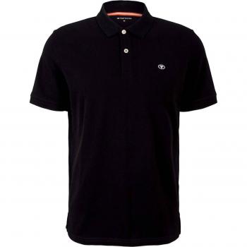 Polo Básico de Hombre Tom Tailor 1027713 de Algodón en Negro, Talla L