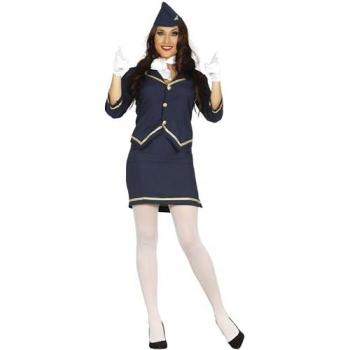 Disfraz de Azafata de Vuelo para Mujer Talla M (38-40)