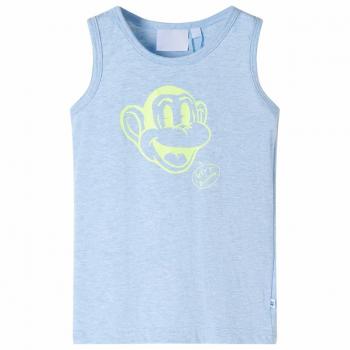 Camiseta de tirantes infantil azul suave mélange 92
