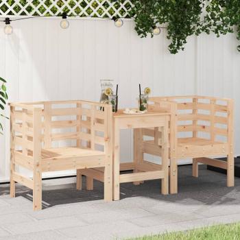 Sillas de jardín vidaXL 2 uds madera abeto Douglas 61,5x53x71 cm