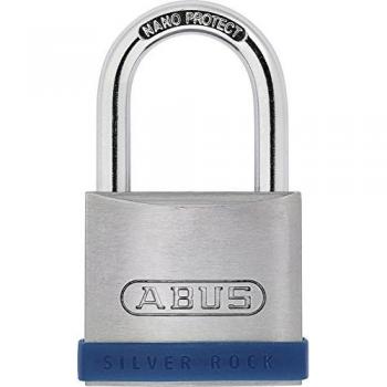 Candado ABUS 5/45 - Cuerpo de zinc - Alta resistencia - Anilla anticorrosión - Incluye 2 llaves - Plata