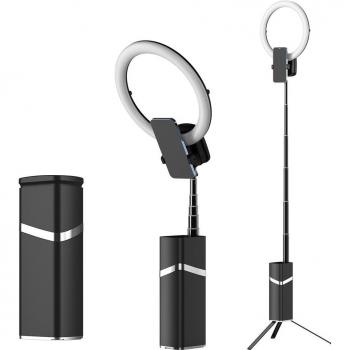 Trípode Monopié con Anillo de Luz para Teléfono Móvil - Soporte Práctico para Xiaomi Mi, Huawei, iPhone 13/12 y Samsung