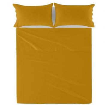 Sábana Encimera Basic Mostaza 240 x 270 cm, 100% Algodón, Calidad de 150