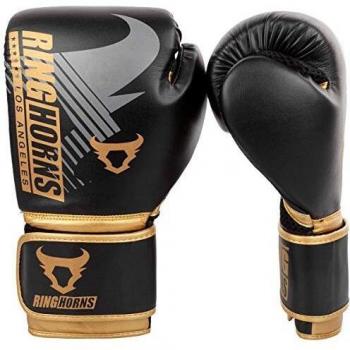 Ringhorns Charger MX Guantes de Boxeo, Unisex-Adult, Negro/Dorado, 16 Oz
