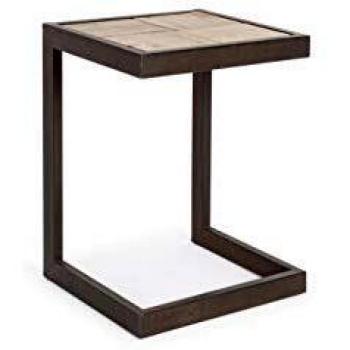 Taburete de Bar Industrial Blocks 47 cm en Madera de Pino Natural, Cada Pieza es Única