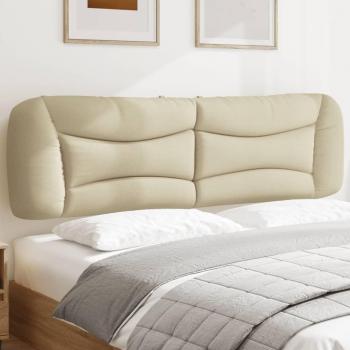 Cojín de cabecera acolchado de tela crema 180 cm
