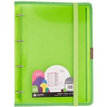 Carchivo 12377451 Carpeta anillas con block, Verde