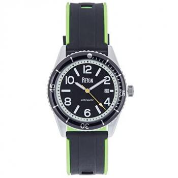 Reign Gage Men's Automatic Watch with Date - Silver/Black, One Size