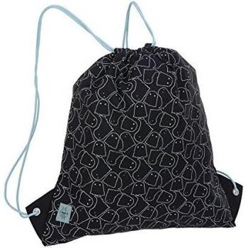 Lässig Spooky Bolsa de Cuerdas para el Gimnasio, 39 cm, Negro