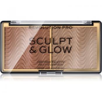 Revolution PRO Sculpt And Glow Contouring and Highlighting Palette Shade Light-Medium 8 g