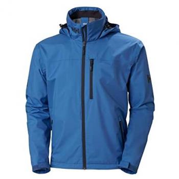 Cazadora Helly Hansen Azul Crew Hooded Sailing Jacket Azurite, chaqueta con capucha para hombre, color azurite, ideal para navegación