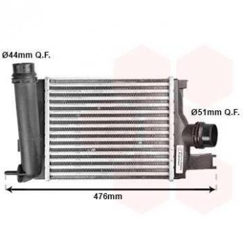 Intercooler Van Wezel 15004642 para Cargadores de Aire