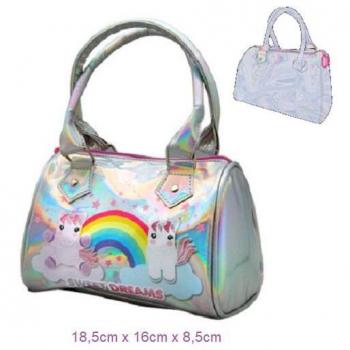 Kids Bolso de Mano PU Plateado Sweet Dreams (4x4) KL10641