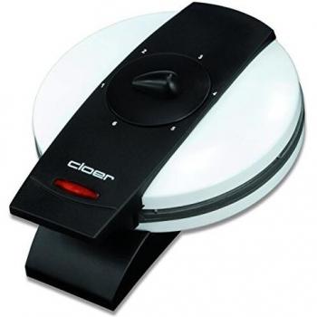 Cloer 1621 Waffelautomat 930W con ajuste de temperatura manual, gofres en forma de corazón, color blanco