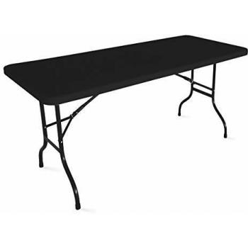Mesa de Recepción Plegable Negra REKKEM con Patas Ajustables