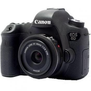 Cámara Canon EOS 6D Kit con Lente EF 40mm F2.8 STM, Sensor CMOS Full Frame de 20.2 Mpx, Procesador DIGIC 5+, Pantalla de 3, Conectividad Wi