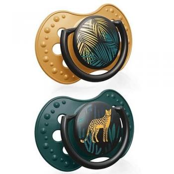 Lovi Dynamic Silicone Pacifier - Jungle Vibes Boy 0-3m, 2 Pack