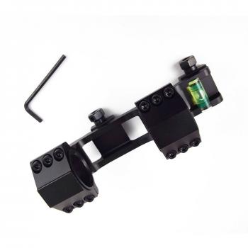 Montaje del alcance del rifle Anillos de 25mm 0.98 con nivel de burbuja para el alcance del rifle sin rieles laterales