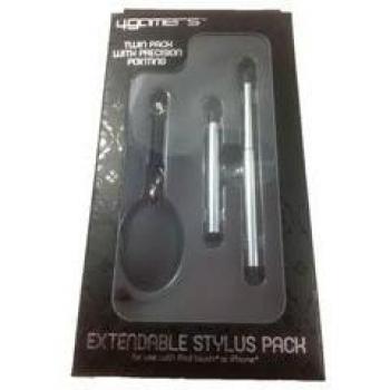 A4T 4Gamers 13248 - Pack de 2 lapiceros extensibles para pantalla táctil de iPod