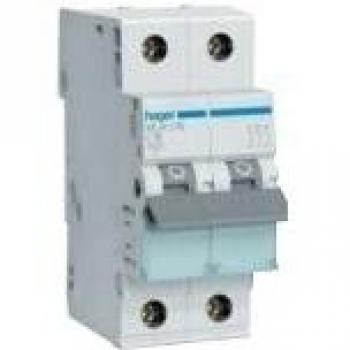 Hager MUN520A Interruptor Automático Magnetotérmico Serie MU, 1P+N, 20A, curva C, 6KA