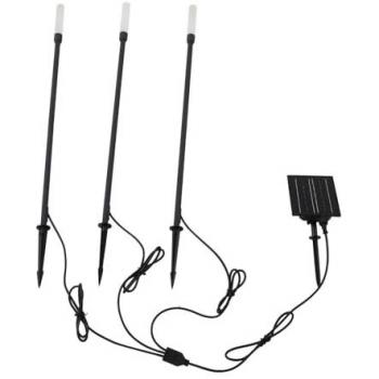 Lámpara LED Solar Balian de Lindby, Set de 3, Negro, Aluminio, 3000K