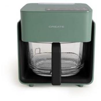 Freidora de aire sin aceite 4.2L con vaporizador de agua y pantalla táctil verde salvia - CREATE Air Fryer Mist