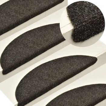 Alfombrillas de escalera autoadhesivas 5 piezas antracita 65x21x4 cm