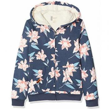 Roxy Say Love A-Polar con Capucha Y Cremallera con Interior Sherpa para Chicas 8-16, Niñas, Mood Indigo Tandem, 16