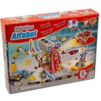 Science4you - Robotics Alfabot 3 En 1 - Juguete Científico Y Educativo Stem, Constryue tu Proprio Robot, Robotica para Niños +8 Años