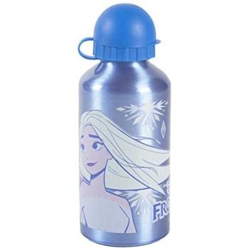 Botella de Aluminio Infantil Frozen II Diseño Oficial Disney Azul Libre de BPA