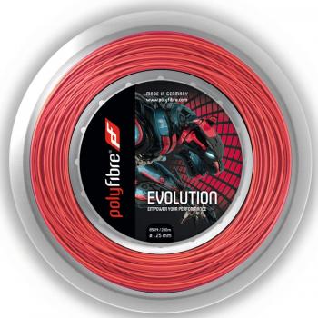 Polyfibre Evolution Saitenrolle 200m-Rot Cuerda de Tenis, Unisex Adulto, Rojo