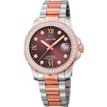 Reloj Jaguar Woman Collection J894/2 de Acero Bicolor con Circonitas Marrón
