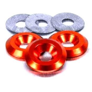 PRO-BOLT - 50162 : Arandela De Aluminio Avellanada M6 Naranja Lwac6-22O
