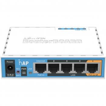 MikroTik RouterBoard hAP RB951Ui-2nD Blanco con Energía sobre Ethernet (PoE)